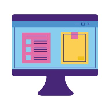 dağıtım servisi düz biçim simgesine sahip masaüstü