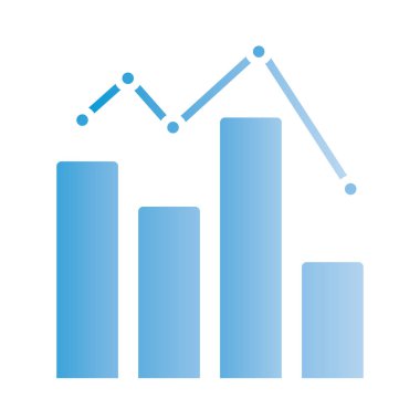 istatistik çubukları siluet biçimi simgesi