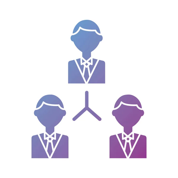 Business people équipe silhouette style icône — Image vectorielle