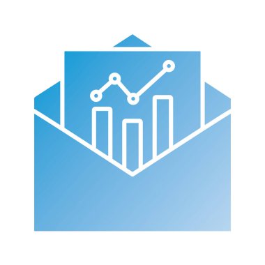 İstatistiksel siluet biçimi simgesi içeren zarf