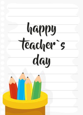 Kalem tutucularla mutlu öğretmenler günü kutlamaları.