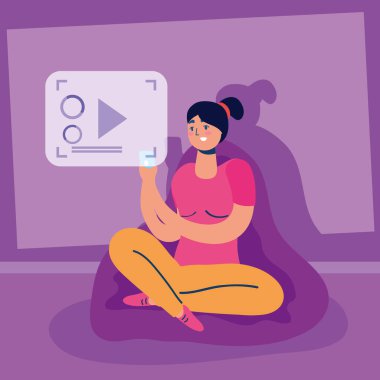 Akıllı telefon teknolojisi kullanan kadın