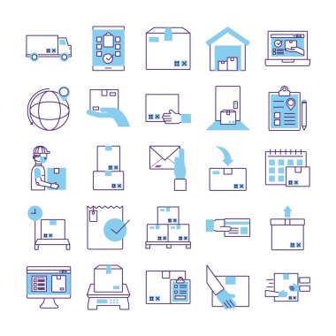 bundle of delivery service icons