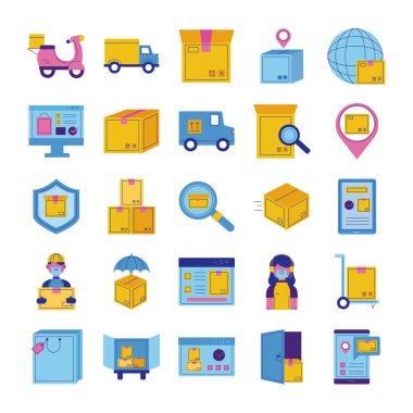 bundle of delivery service icons