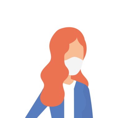 Avatar genç kadın yüz maskesi kullanıyor