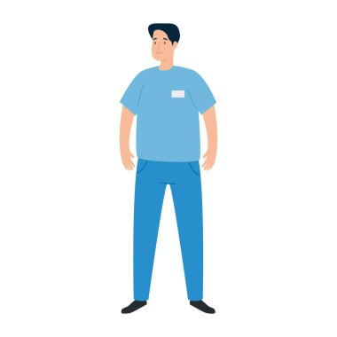 erkek paramedik avatar karakter simgesi