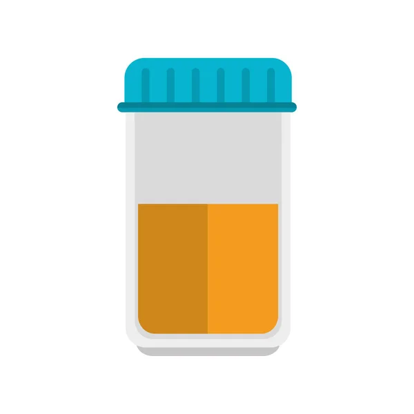 Lahvička léku izolované ikony — Stockový vektor