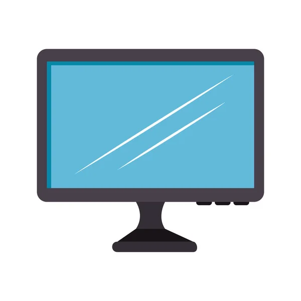Számítógép monitor eszköz izolált ikon — Stock Vector