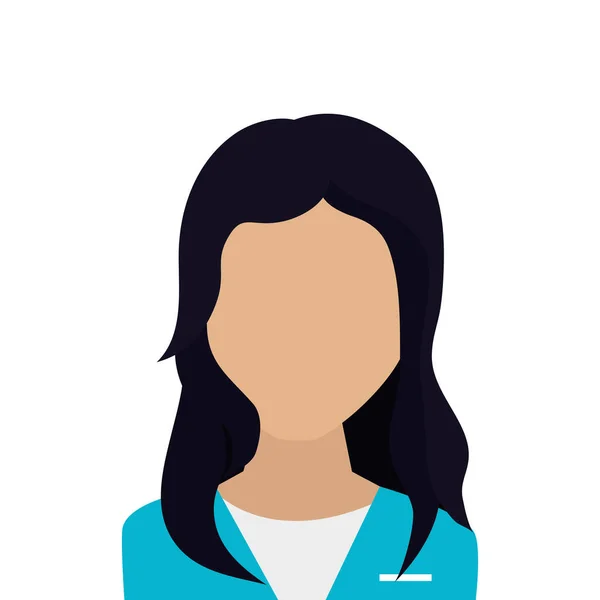 Avatar paramédico femenino aislado icono — Vector de stock