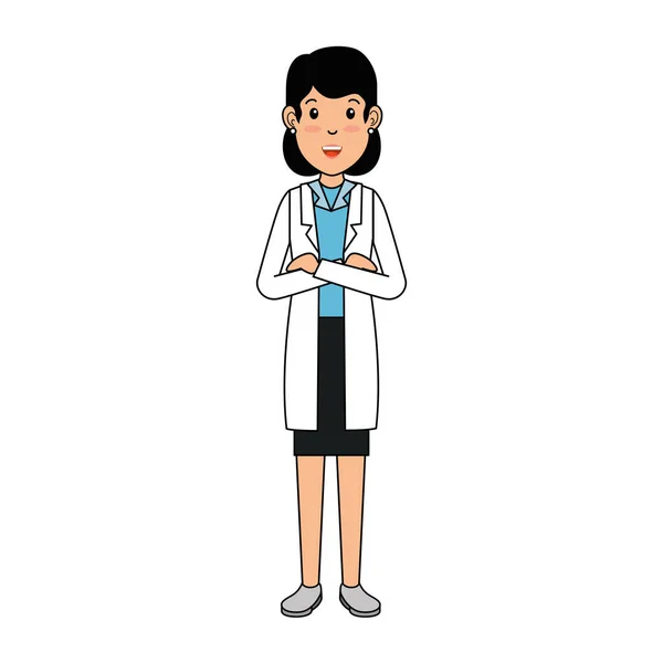 Médecin femme avatar personnage icône — Image vectorielle