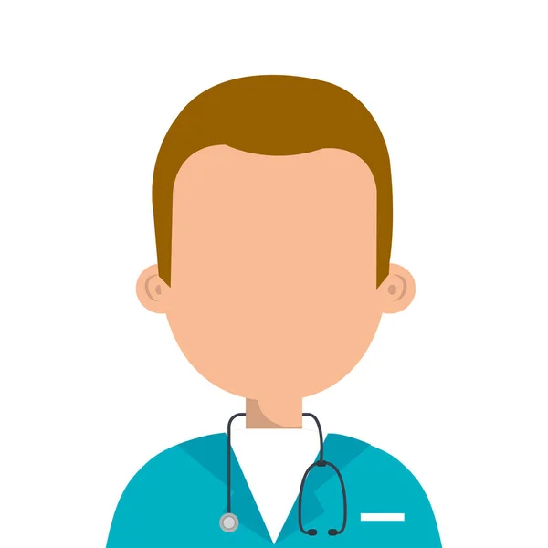 Man paramedisch avatar geïsoleerd pictogram — Stockvector