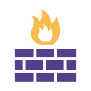 yangın sigortası siluet biçimi simgesi