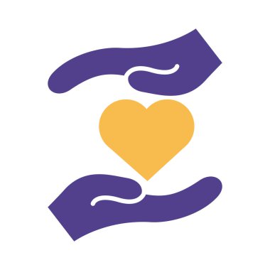 Eller kalp sigortası silueti tarzında kaldırır