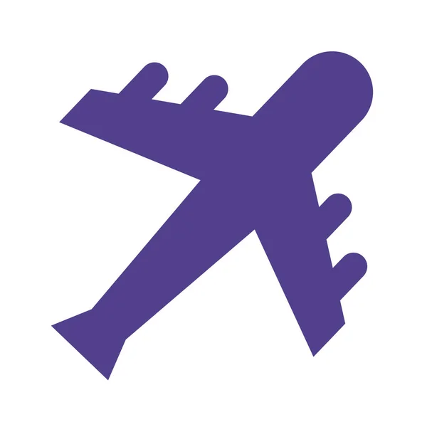Vliegtuig vliegen silhouet stijl — Stockvector