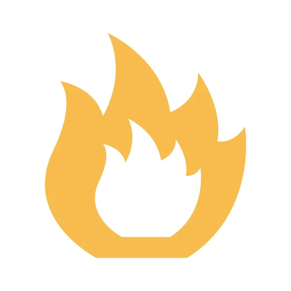 Feuer Flamme Silhouette Stil — Stockvektor