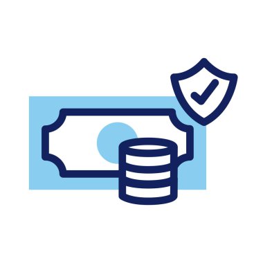 Para hattı ile kalkan sigortası ve biçim simgesi