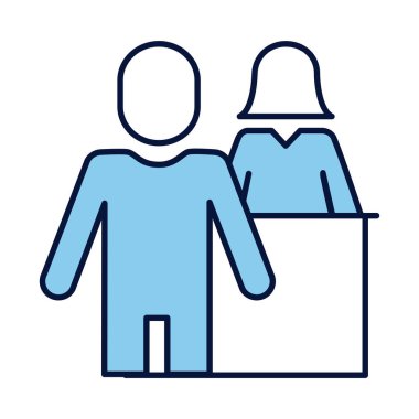 çift avatarlar siluet çizgisi ve doldurma biçimi