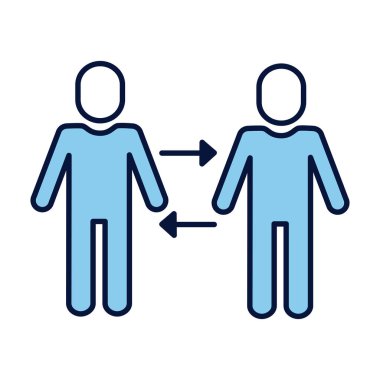 Erkekler ok çizgisi ve dolgu biçimi olan siluetleri avatarlar