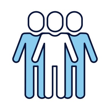 Erkekler siluet çizgisini ve dolgu stilini avatarlar