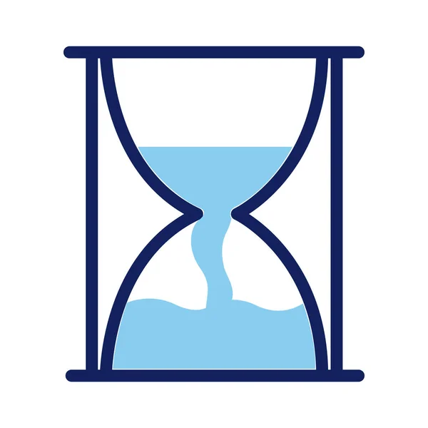 Reloj de arena línea de tiempo y estilo de relleno — Vector de stock
