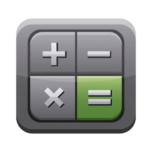 Calculatrice app bouton menu icône isolée Vecteurs De Stock Libres De Droits