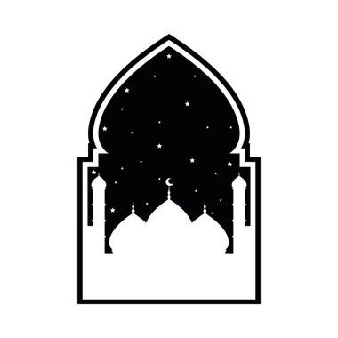 monokrom tac mahal ramadan kareem dekorasyonu