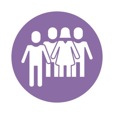 İnsanlar siluetleri blok biçiminde avatarlar