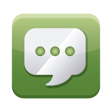 konuşma kabarcığı uygulaması düğmesi menüsü izole edilmiş simge