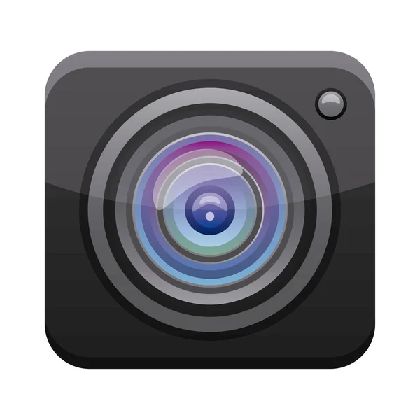 Camera app button menu isolated icon — Stock Vector