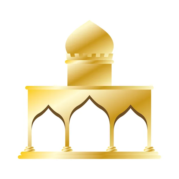 Золота мечеть Рамадан Карем храм — стоковий вектор
