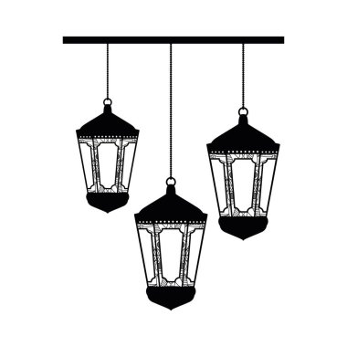 Ramazan Kareem dekorasyonu asan lambalar