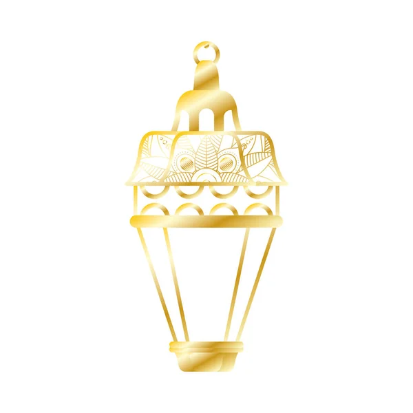 Guld lampa ramadan kareem dekoration — Stock vektor