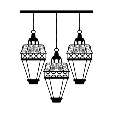 Ramazan Kareem dekorasyonu asan lambalar