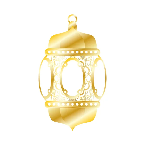 Lampe dorée ramadan kareem décoration — Image vectorielle