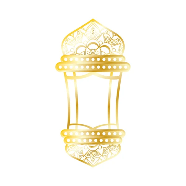 Zlatá lampa ramadán kareem dekorace — Stockový vektor