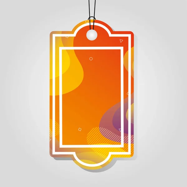 Étiquette comercial orange avec une couleur vibrante — Image vectorielle