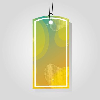 yeşil canlı renklere sahip ticari etiket