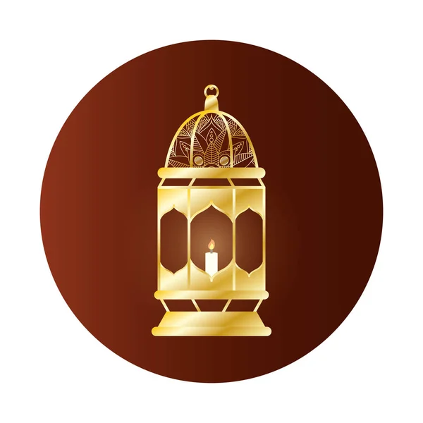 Золота лампа Рамадан Карем прикраса — стоковий вектор