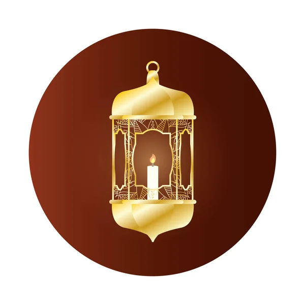 Золотая лампа Рамадан Карим — стоковый вектор