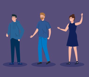 Güzel insanlar birlikte Avatar karakterleri