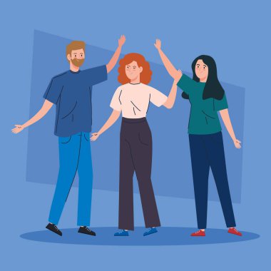 Güzel insanlar birlikte Avatar karakterleri