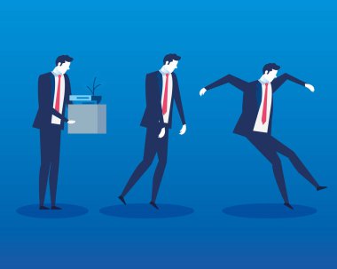 İşadamı grubu işsiz avatar karakterleri