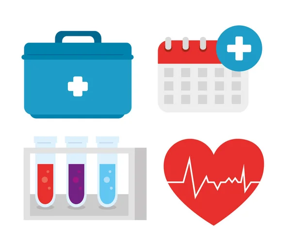 Set of medical equipments icons — Stock Vector