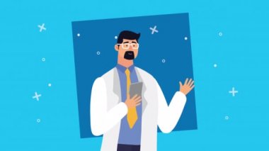 Çevrimiçi akıllı telefon sağlık hizmetleri kullanan doktor