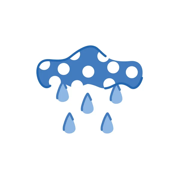 Cloud rainy weather symbol isolated icon — Stock Vector