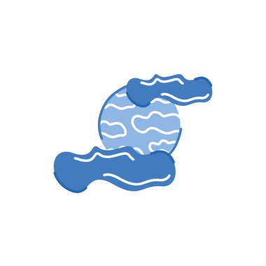 Ay hava durumu simgesi izole edilmiş simgesi