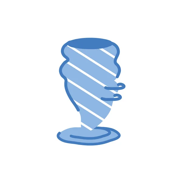 Twister weer symbool geïsoleerd pictogram — Stockvector