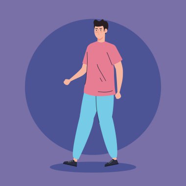 Genç adam avatar karakter simgesi