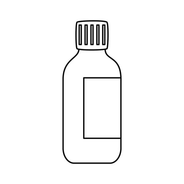 Médicament bouteille médicaments icône isolée — Image vectorielle