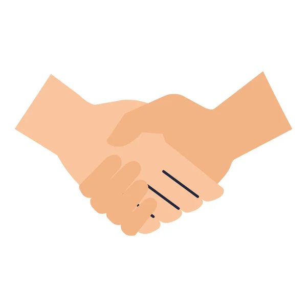 Handshake done deal isolated icon — Stock Vector